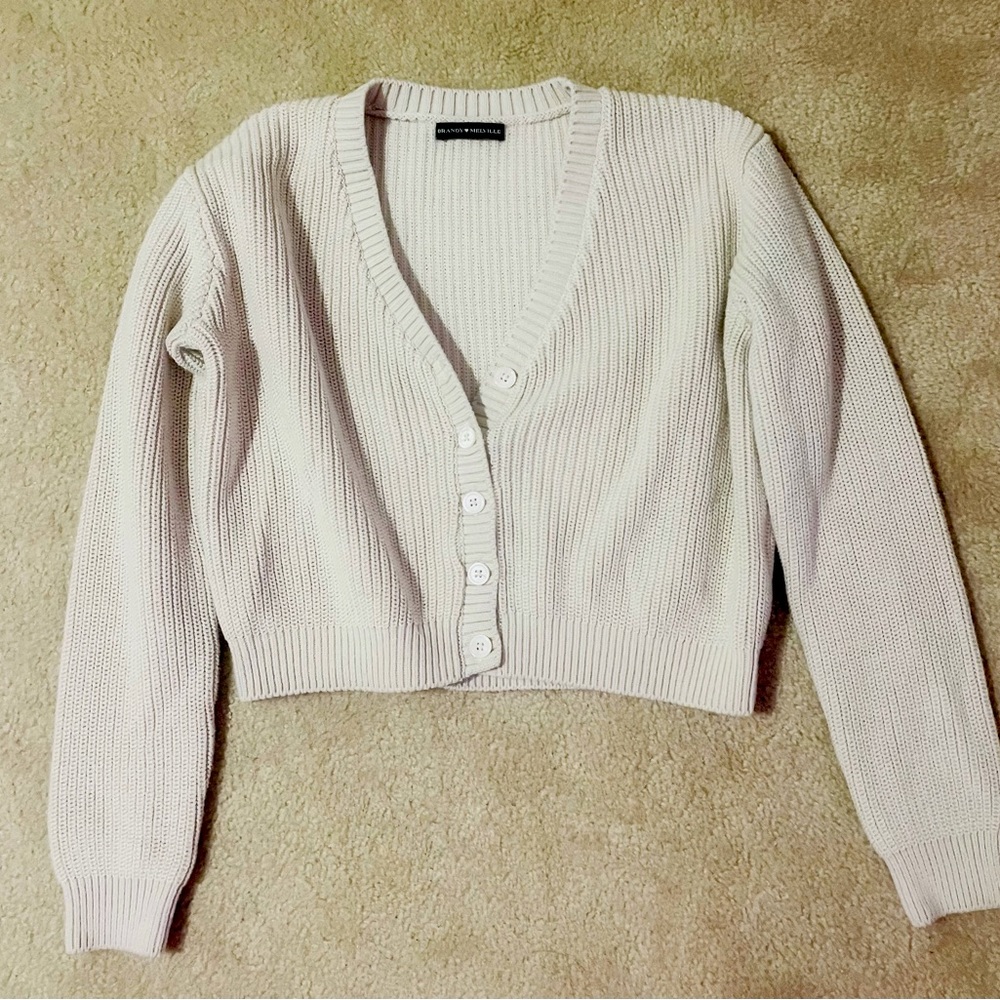 Brandy Melville Billie Cotton Knit Sweater in S